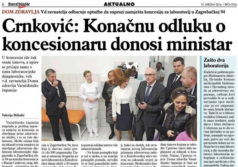Crnković: Konačnu odluku o koncesionaru donosi ministar