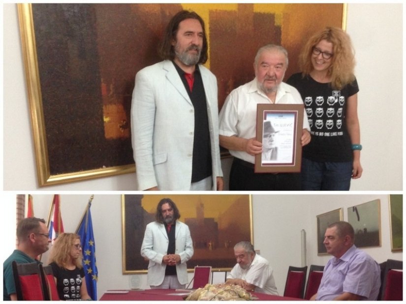 Ivan Čehok primio Ernesta Fišera u vijećnici u povodu dobivanja nagrade Tin Ujević