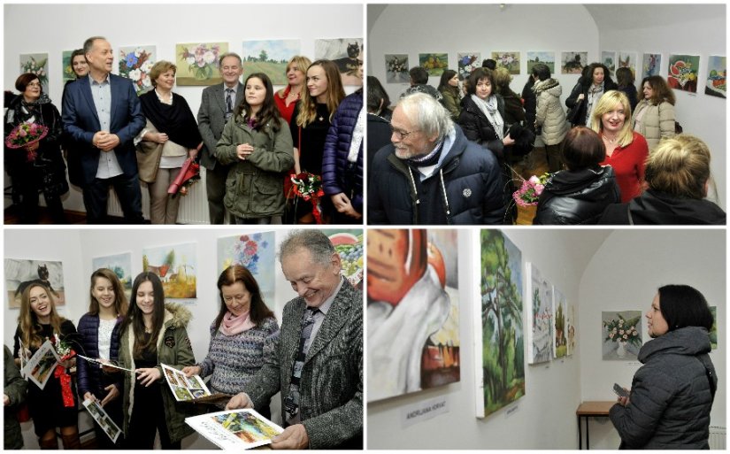 FOTO: Otvorena izložba radova polaznika škole slikanja Galerije Klarić