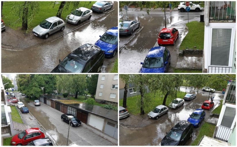 Pljusak poplavio ulice: Stanari se pitaju zašto plaćaju slivne vode
