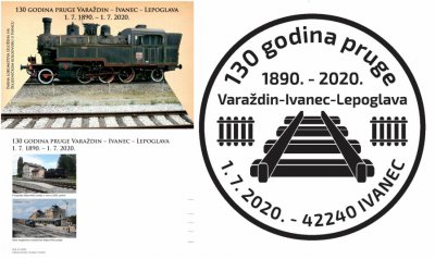 Povodom 130. obljetnice pruge Varaždin-Ivanec-Lepoglava izdan prigodan žig