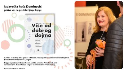 Promocija knjige &quot;Više od dobrog dojma&quot; autorice Vesne Haluge u Zagrebu