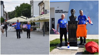 FOTO Marijan i Slavko Martan nakon 10 dana pješačenja stigli u Vukovar!