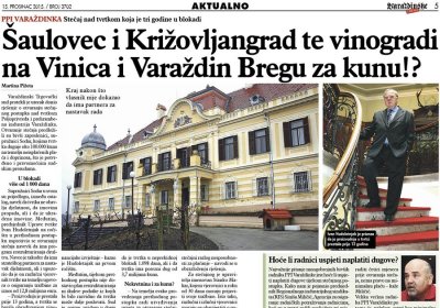 Šaulovec i Križovljangrad te vinogradi na Vinica i Varaždin Bregu za kunu!?