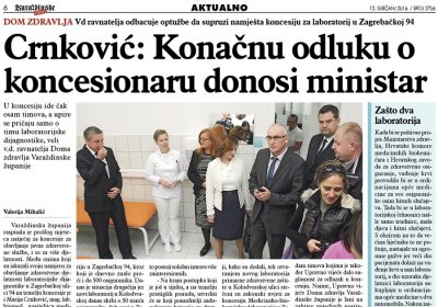 Crnković: Konačnu odluku o koncesionaru donosi ministar