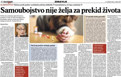 &quot;Samoubojstvo nije želja za prekid života, već patnja&quot;