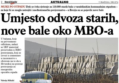 Umjesto odvoza starih, nove bale oko MBO-a