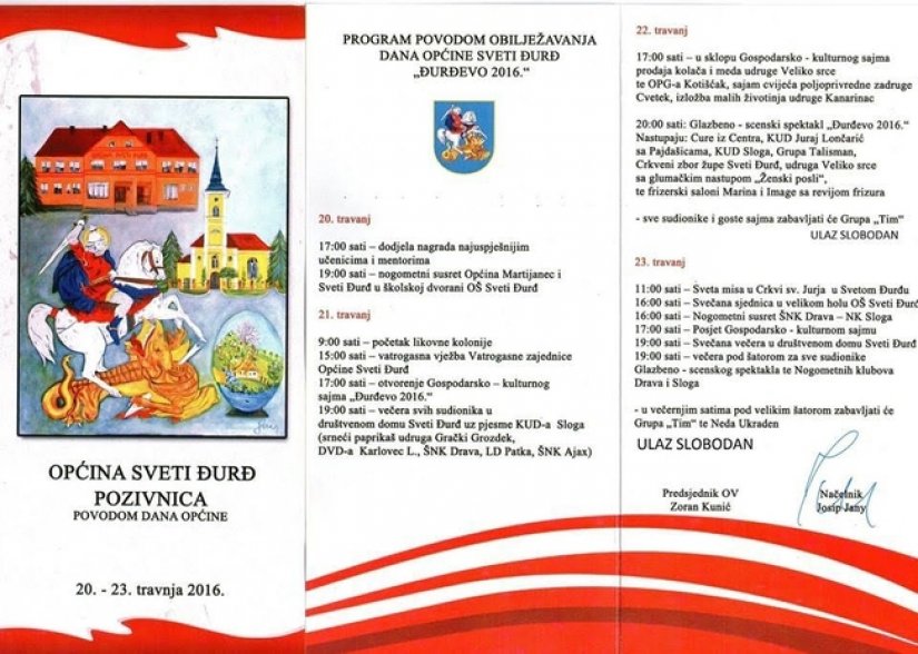 Općina Sveti Đurđ: Bogat program povodom Đurđeva