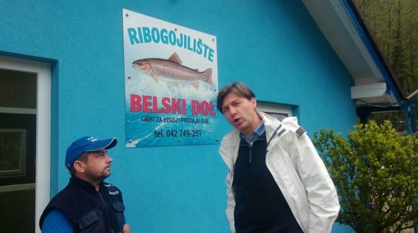 Mladen Jakopović, kandidat za dožupana, posjetio ribogojilište Belski dol