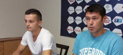 Nenad Erić (lijevo) i Zoran Kastel na današnjem susretu s novinarima u klubu, a nakon sinoćnje pobjede u Zagrebu