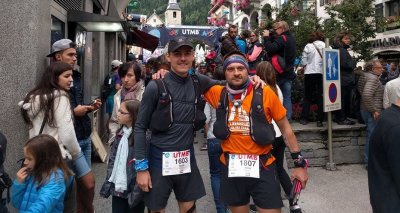 Vanja Šomođi ( lijevo) i Nivo Vinković uoči starta Ultra Trail Du Mont Blanc 