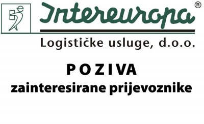 Intereuropa poziva prijevoznike na podnošenje ponuda