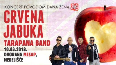 Prvih pet ulaznica za koncert Crvene jabuke i Tarapana benda osvojili su...