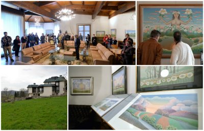 FOTO Rabuzinovi dani: Pedesetak posjetitelja razgledalo kuću i atelje Ivana Rabuzina