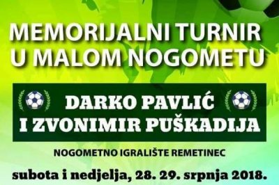 U subotu kreće 23. po redu Memorijalni turnir Darko Pavlić i Zvonimir Puškadija