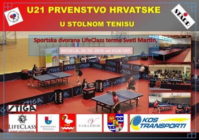 STK Starr u Termama Sveti Martin organizira U-21 Prvenstvo Hrvatske u stolnom tenisu