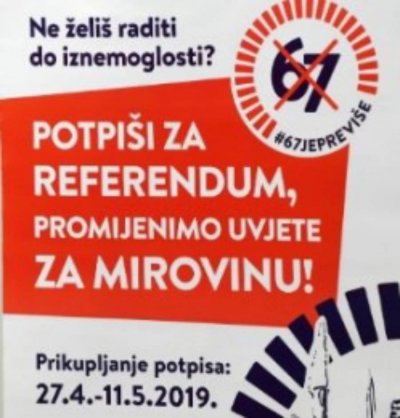 &quot;67 je previše&quot;: I u Varaždinu počinje prikupljanje potpisa za raspisivanje referenduma