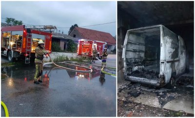 Požar u Ludbregu: Zapalio se kombi pa izgorjela cijela garaža