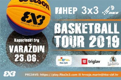 Prvenstvo Hrvatske 3x3 košarke na Kapucinskom trgu 23. lipnja