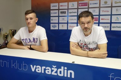 Daniel Štefulj i Borimir Perković na druženju s novinarima u varaždinskom prvoligašu uoči dolaska Gorice