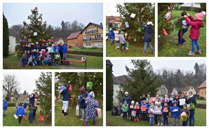 Mališani Dječjeg vrtića „Sreća“ iz Vinice ukrasili božićno drvce