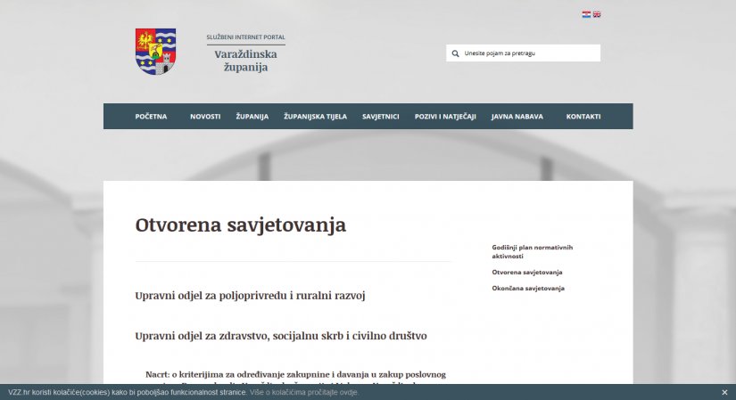 Zašto savjetovanja s javnošću na internet stranicama Varaždinske županije nisu uočljiva i lako dostupna?