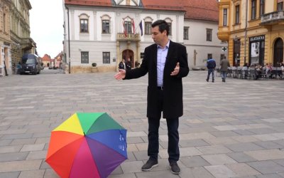 Lacekov pogled: Ilčić smatra da Grad Varaždin duginim bojama na kišobranima promovira LGBT pokret