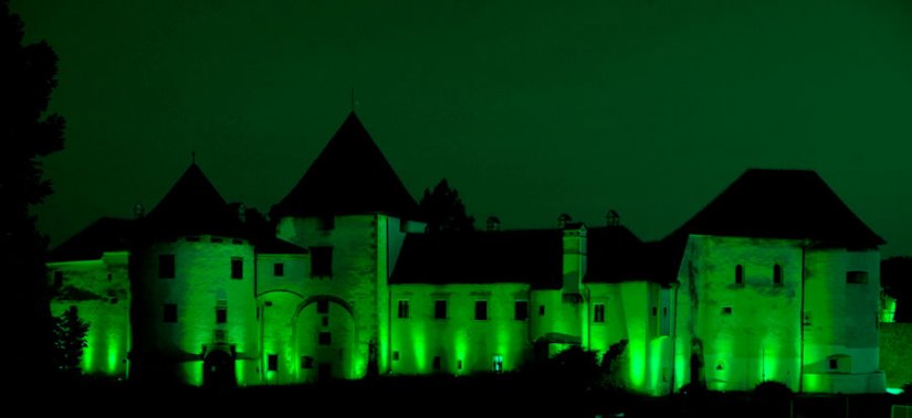 Varaždinski Stari grad danas u zelenom povodom blagdana svetog Patrika