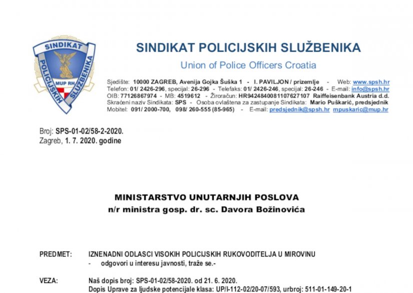 Jesu li se i ispiti polagali „po pozivu“ i na Policijskoj akademiji, čiji je načelnik dobio mirovinu o kojoj časni policijski službenici mogu - maštati?