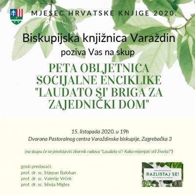 Biskupijska knjižnica Varaždin pridružuje se obilježavanju Mjeseca hrvatske knjige