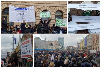 FOTO: Prosvjed poduzetnika i ugostitelja u Zagrebu, poručili Vladi: &quot;Dosta je!&quot;