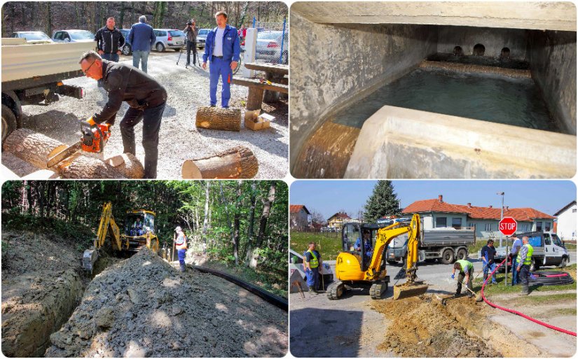 Gradnja vodovoda Žgano vino-Pahinsko-Malezova ulica  u dužini od 3,9 kilometara