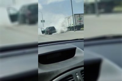 VIDEO Dimilo se iz automobila u srijedu kod biškupečkog groblja, ali nije bilo požara
