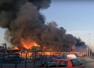 Veliki požar u Čakovcu, stup dima nadvio se nad gradom