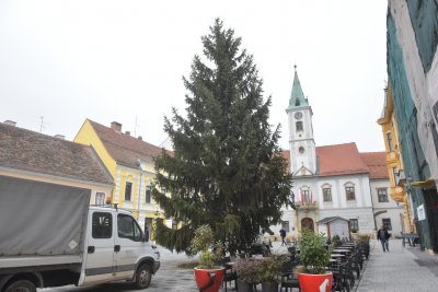 FOTO Postavljeno božićno drvo na glavnom trgu Varaždina