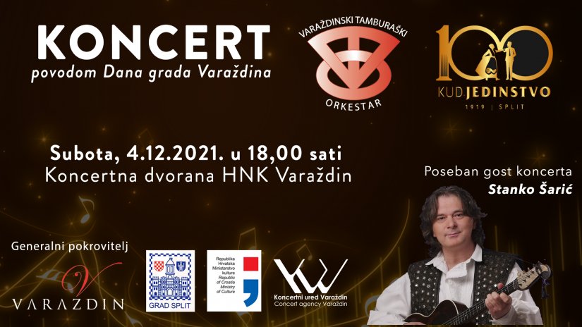 Koncert Varaždinskog tamburaškog orkestra i pjevača nekadašnjih Zlatnih dukata Stanka Šarića