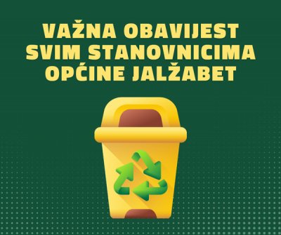 Općina Jalžabet: Najavljeno prikupljanje spremnika za otpad Čistoće 3. svibnja