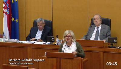 Antolić Vupora  u saboru upozorila na nedostatke Zakona o sigurnosti prometa na cestama