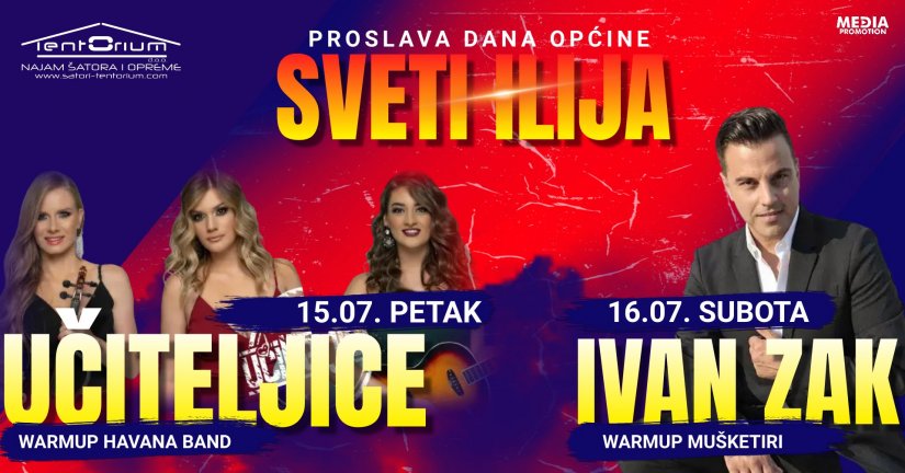 Dan općine Sveti Ilija slavi se uz bogat program i koncerte Učiteljica, Ivana Zaka i Jasmina Stavrosa