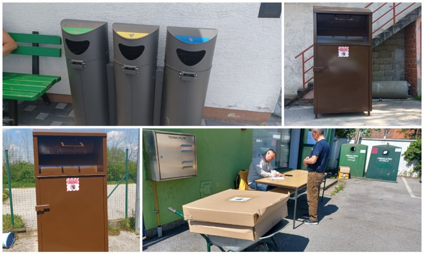 PETRIJANEC Postavljeni novi spremnici za sortiranje otpada, nove kante stižu i u školu te vrtić
