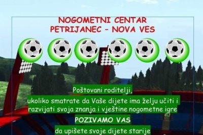 Nogometni centar Orač – Nova Ves objavljuje poziv za upis djece u školu nogometa