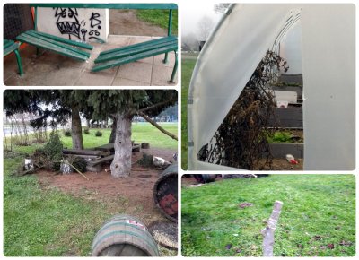 ŠOK u TOPLICAMA Uništen najljepši školski vrt: vandali otpilili grane borova, plastenik razrezali pilom!