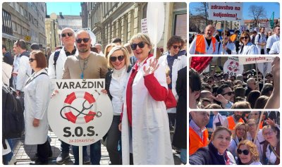 FOTO/VIDEO Na velikom prosvjedu u Zagrebu i naši liječnici: &quot;Spasite hrvatsko zdravstvo!&quot;