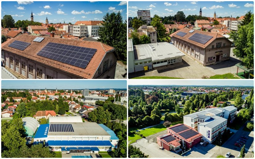 FOTO Postavljene fotonaponske elektrane na dvorane Srednjoškolac i Graberje