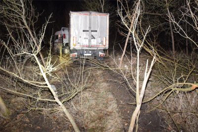 Vozač kamiona na autocesti Goričan - Zagreb probio zaštitnu ogradu te se zaustavio u obližnjem šumarku