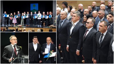 FOTO Svečana sjednica Ludbreg: Podijeljena javna priznanja, stigao i predsjednik Milanović