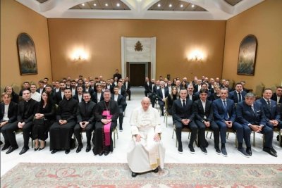Vatreni na audijenciji kod Pape u Vatikanu