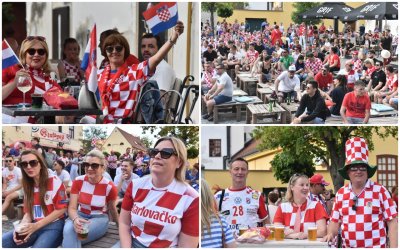 FOTO Na Europskom trgu u Varaždinu gleda se i bodri reprezentacija Hrvatske