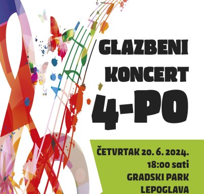 Glazbeni koncert “4-PO” u lepoglavskom parku
