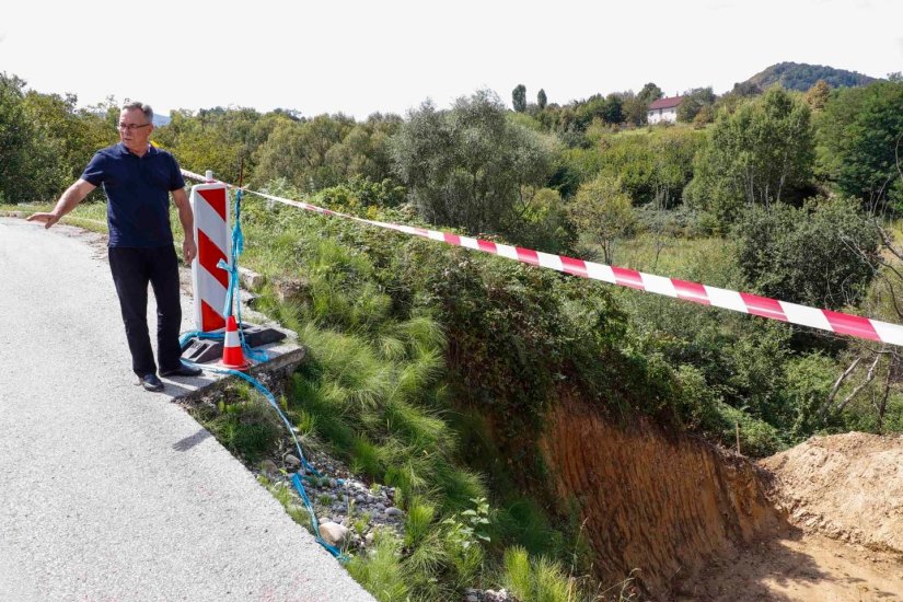 Počeli radovi na sanaciji velikog klizišta u Cvjetnoj ulici u Margečanu